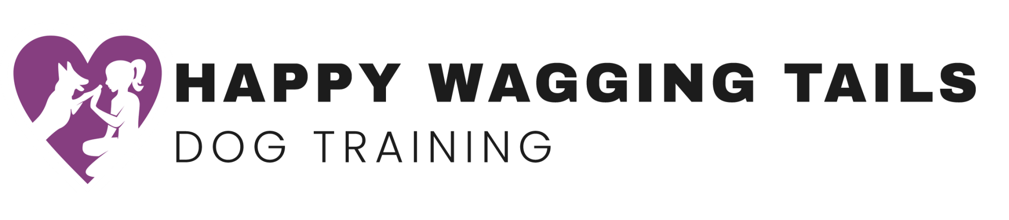 Happy Wagging Tails Dog Training Logo Colour